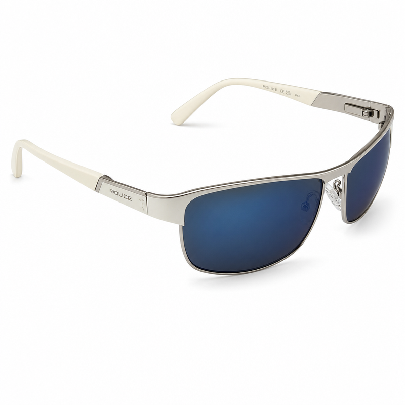 Police aviator in Blue mirror