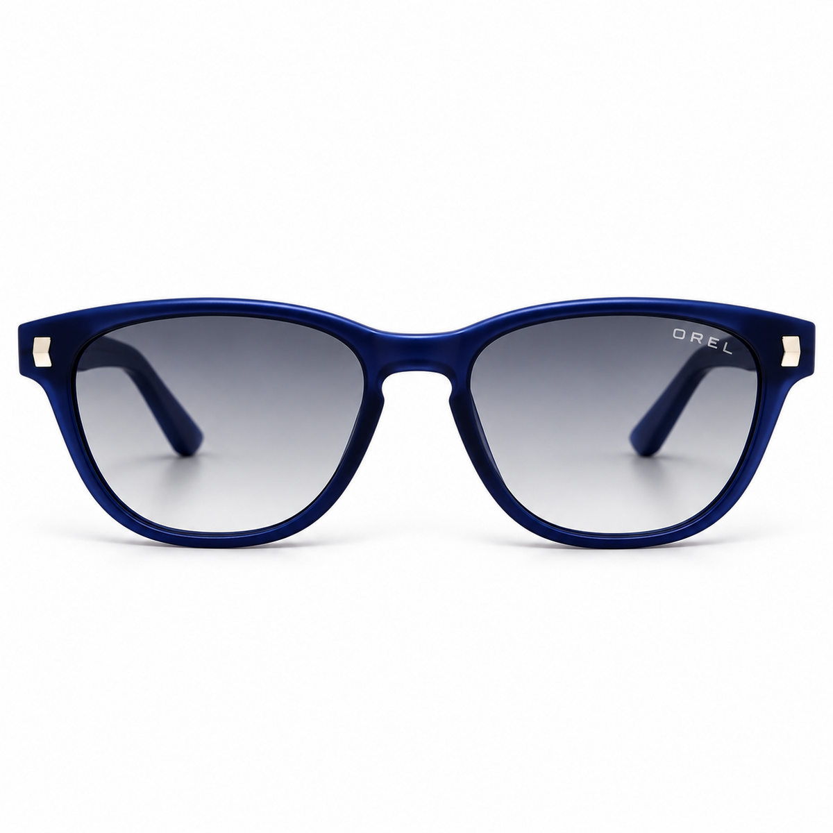OREL navy blue sunglasses grey gradient lenses front view