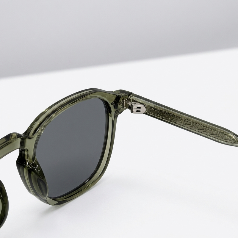 Moscot  sunglasses with a white background