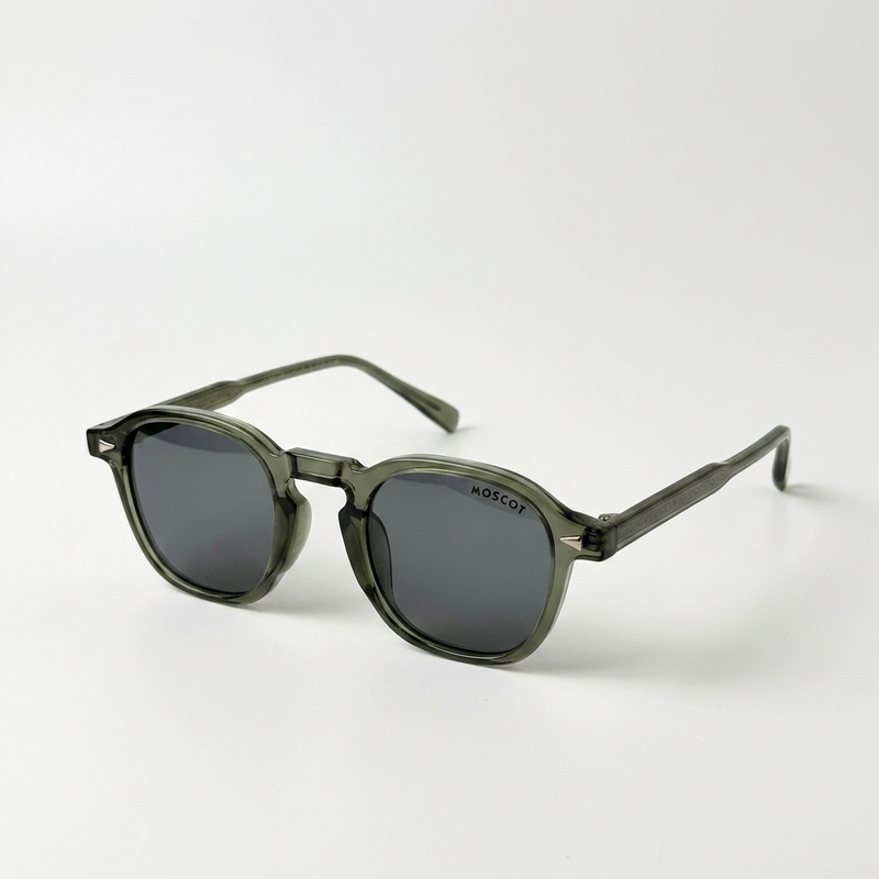 Moscot  sunglasses with a white background